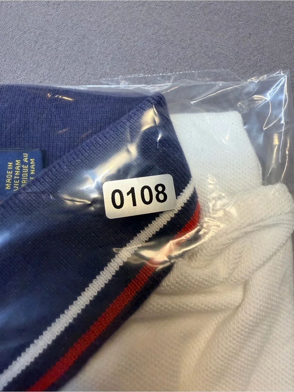 Polo Ralph Lauren Custom Fit Big Pony Polo Shirt Mens L White Navy Red Striped